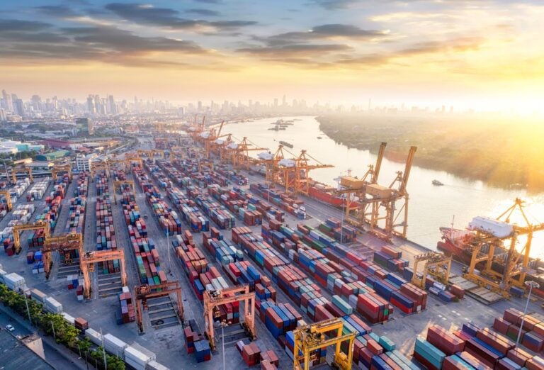Aerial,View,And,Top,View,Cargo,Logistics,And,Transportation,Of